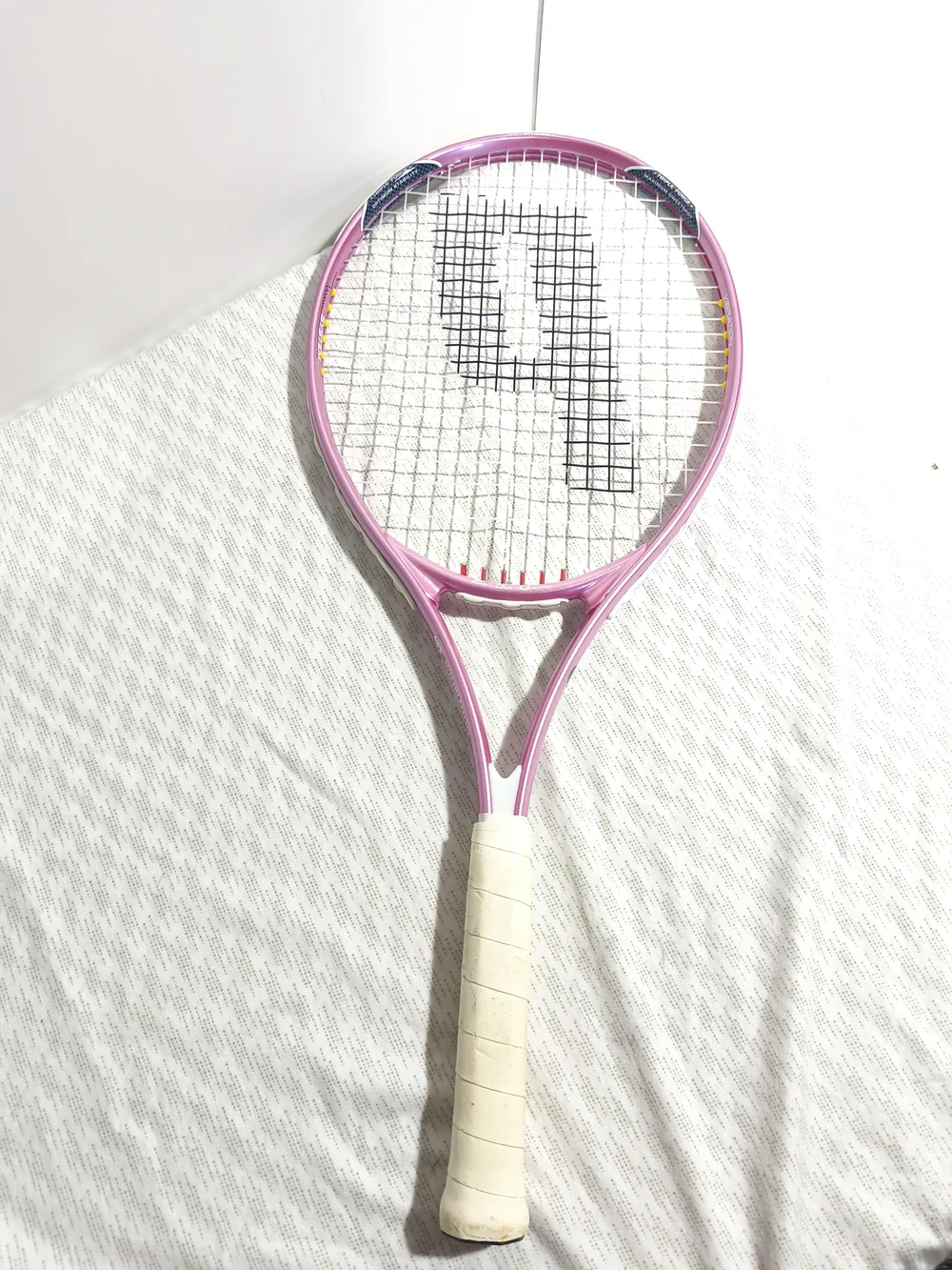 Pink Tennis Racket with White Grip - Picture 11 of 13